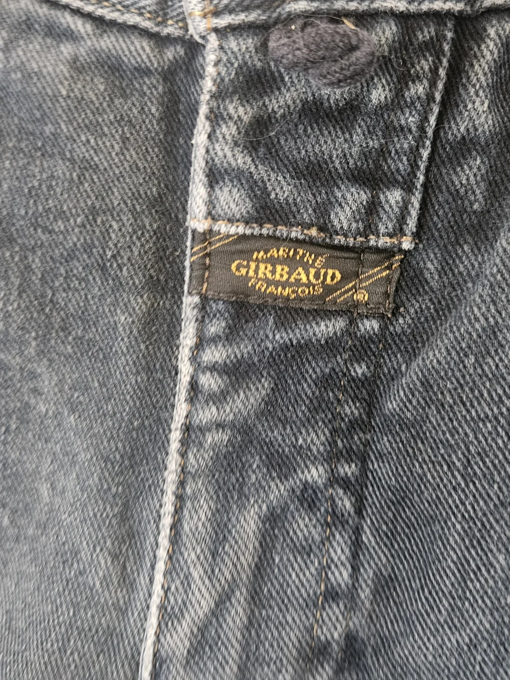 Vintage Marithe Francois Girbaud Black Washed Baggy Demin Jeans 31 Made In U.S.A